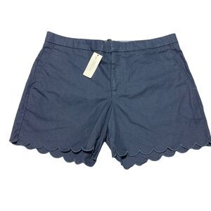 Banana Republic Factory Women’s Navy Blue  Scalloped 5 Inch Shorts Size 6 NWT